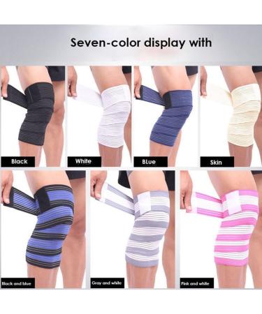 Elastic Breathable Knee Compression Bandage Wrap Support | Knee Brace for Men & Women - Ideal for Bodybuilding Weightlifting & Crossfit (White/Rose - Buy Online on GoSupps.com