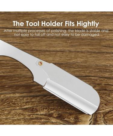 Buy Aerodynamic Silver Straight Razor for Men - Non-Slip Galvanic Metal - Perfect for Barbers & Home Grooming - Buy Online on GoSupps.com