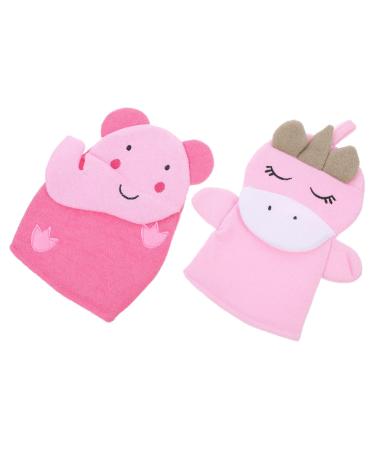 POPETPOP 2pi ces Mitaines de Douche Exfoliantes pour Corps Mitaines de Bain Gommage pour Gar on Fille Nettoient et Rafra chissent la Peau