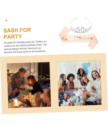 Beaupretty 1 Set Party Sash Crystal Headband Rhinestone Headpiece Birthday Favors for Adults Rhinestone Hat Bday Accessories for Women Crown Hair Comb Jewelry Set Miss Rhinestones - Buy Online on GoSupps.com