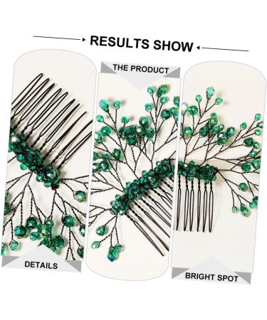 Angoily Green Branches and Leaves Hair Comb Wedding Hair Clip Hair Comb Green Rhinestone Barrettes Prom Tiara Rhinestone Hair Barrette Hair Pin Crystal Leaf Accessories Banquet - Buy Online on GoSupps.com