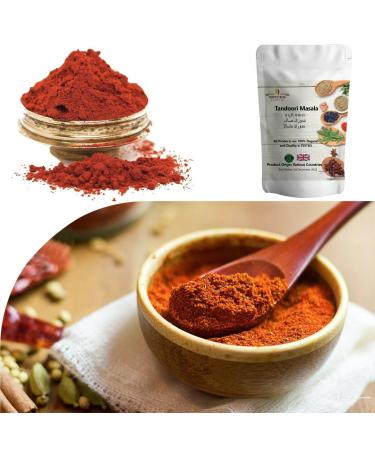 Tandoori Masala Powder Premium Quality by Spices&herbsuk Perfect for Vegetable Meat & Chicken - Tikka Masala Powder for Everyday Cooking Blends for Marinades Frying Sauces Baking Grilling - 100g