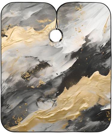 Waterproof Barber Cape - Stylish White & Black Marble & Cheetah Hair Cutting Bib for Men & Women | Premium Quality Haircut Apron - Buy Online on GoSupps.com