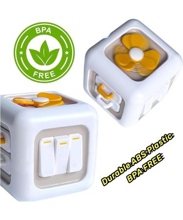 Mciskin Busy Activity Cube for Toddlers | Montessori Motor Skills Toy | Learning & Fidget Cube for Ages 1-4 - Buy Online on GoSupps.com