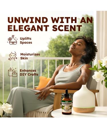Gardenia Essential Oil for Diffuse & Vanilla Essential Oil for Diffuser Set - Aromatherapy Grade Essential Oils Set - 2X 4 Fl Oz - Kukka - Buy Online on GoSupps.com