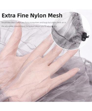 Midge Head Net with Storage Bag - Nylon Mesh Mosquito Face Net for Outdoor Activities (Black) - Buy Online on GoSupps.com