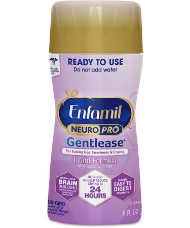 Enfamil NeuroPro Gentlease Baby Formula 8 Fl Oz Bottles (Pack of 4) - Brain and Immune Support with DHA - Clinically Proven to Reduce Fussiness, Gas, and Spit-Up in 24 Hours - Buy Online on GoSupps.com
