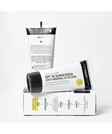 INKEY List SPF 30 Daily Sunscreen | Broad Spectrum UVA/UVB Protection 50ml - Buy Online on GoSupps.com