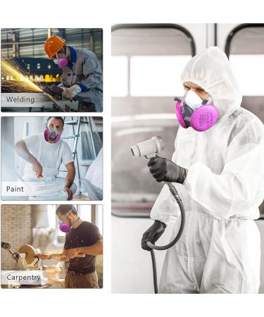 Respirator mask with Filters Set - Reusable Half Facepiece Cover with 4pcs 2097 Filter and Earplugs for Paint Epoxy Resin Fumes Woodworking Organic Vapor Gas Perfect for House DIY Project - Buy Online on GoSupps.com
