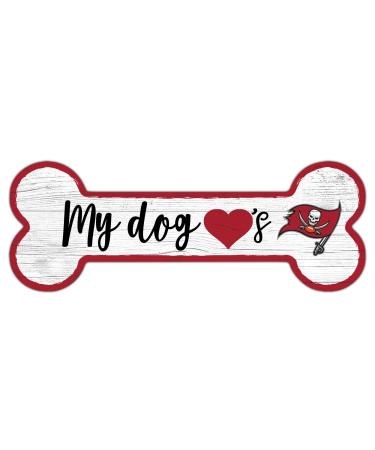 NFL Tampa Bay Buccaneers Unisex Tampa Bay Buccaneers Dog Bone sign, Team Color, 6 x 12