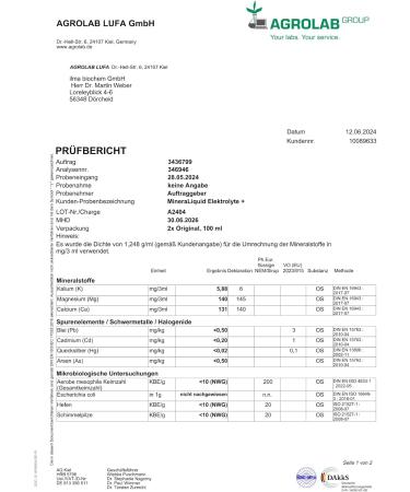  MineraLiquid MineraLiquid Electrolytes+ - 100 ml of liquid electrolytes without sugar.Bioavailability optimized thanks to lysine.Magnesium - Buy Online on GoSupps.com
