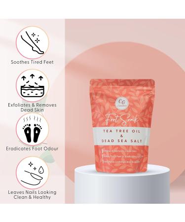 CalmGenix Foot Soak with Tea Tree Oil & Dead Sea Salt | Helps Treat Nail Fungus and Athletes Foot Foot Spa Bath | Foot Moisturiser & Deodorizer Feet Soak | Exfoliating Foot Soak Multipack - Buy Online on GoSupps.com