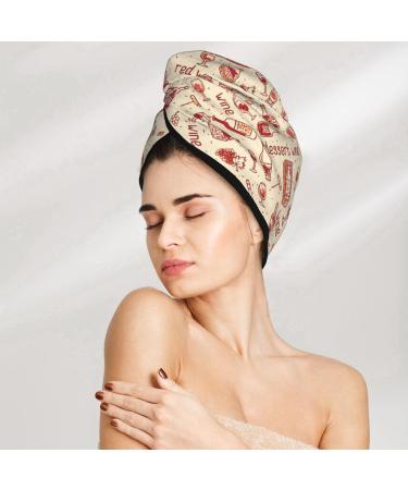 Red Wine Microfiber Hair Towel - Soft Super Absorbent Quick Dry Wrap for Long Curly & Thick Hair - Buy Online on GoSupps.com
