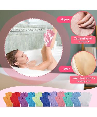 200 Pcs Double-Sided Exfoliating Gloves Bulk | Colorful Shower Gloves for Men, Women, Kids | Beauty Spa, Massage, Deep Clean Scrubber | 13 Colors - Buy Online on GoSupps.com
