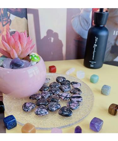 XIANNVXI 20 Pcs Blackline Redstone Crystal Heart Stones - Natural Healing Gemstones for Meditation and Energy Balancing - Reiki Crystal Gifts - Buy Online on GoSupps.com