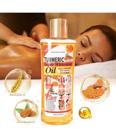 Soft 7 Oil Soft 7 Turmeric Body Oil Turmeric Super Whitening Body Oil Soft 7 Turmeric Oil Body Oil Turmeric Body Oil For Face & Body (200ml Turmeric) - Buy Online on GoSupps.com