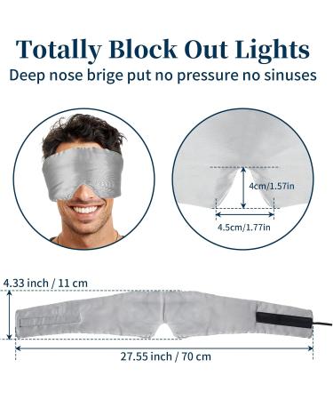 WLLHYF Silk Sleep Mask for Men and Women - Soft Cooling Eye Cover for Better Sleep - Adjustable Strap - Blackout Blindfold - Buy Online on GoSupps.com