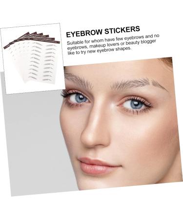 Beavorty 6pcs Eyebrow Stickers Makeup Stickers Instant Transfer Eyebrows 3d Hair-like Eyebrows Stickers Miss 1 count (Pack of 1) Brown - Buy Online on GoSupps.com