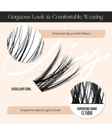 LASHVIEW DIY Cluster Lash Extensions for Self-Application - 48 Pcs, 3D Rapid Soft and Lightweight, Style D10 Mix (10/12/14/16mm) - Buy Online on GoSupps.com