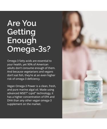 BRAINMD Dr Amen Vegan Omega-3 Power - 60 Plant-Based Softgels - 1 100 mg of EPA & DHA - Supports Focus Memory & Heart Health - Vegan Gluten Free & Non-GMO - 30 Servings - Buy Online on GoSupps.com