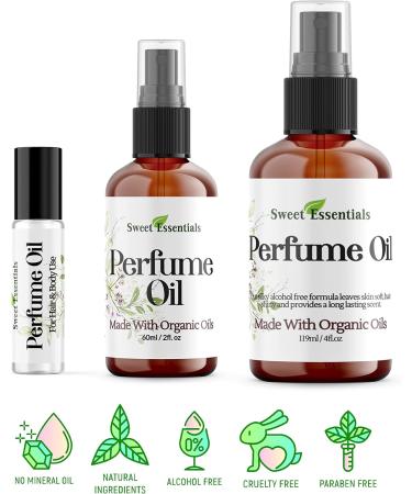Jasmine Vanilla Fragrance/Perfume Oil Made with Organic Oils Spray on Perfume Hair & Body Oil - Alcohol Silicone & Preservative Free (0.33oz Roll-on Bottle) - Buy Online on GoSupps.com
