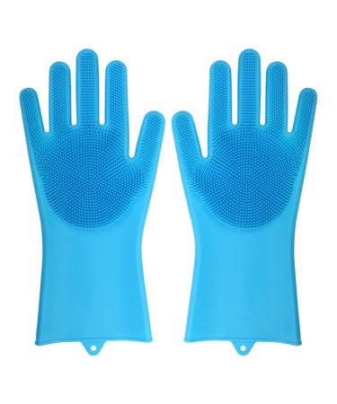 YUANstore Dishwashing Cleaning Gloves Silicone Rubber Sponge Glove Household Scrubber Kitchen Clean Tools Dropshipping Kitchen