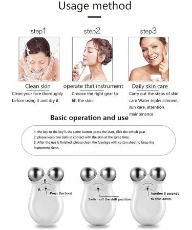 Microcurrent Face Roller | Skin Tightening and Lifting Device | USB Rechargeable Mini Spa Tool for Wrinkle Remover and Toning - Buy Online on GoSupps.com