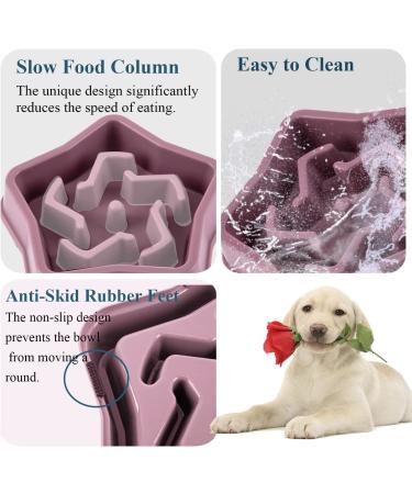 Vealind Slow Feeder Dog Bowl for Medium and Small Dogs - Prevent Obesity in Pets - Interactive Design (Green/Purple) - Buy Online on GoSupps.com