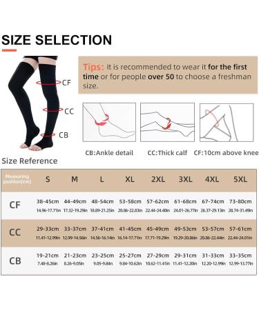Zmerch Knee High Compression Stockings 23-32 mmHg | Unisex Class 2 Pressure Socks for Varicose Veins | XXL Black Calf Sleeves - Buy Online on GoSupps.com
