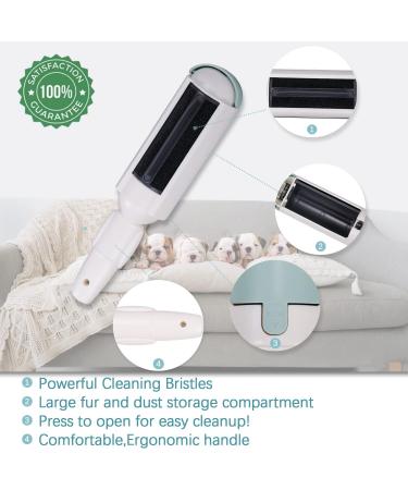 Pet Hair Remover Roller Worve Reusable Animal Hair Removal Brush for Dogs and Cats Self Clean Pet Fur from Carpet Furniture Bedding Sofa Rugs Laundry and Clothes White - Buy Online on GoSupps.com