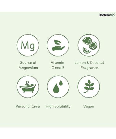 Nortembio Epsom Salt 3kg - Lemon & Coconut Hydrated with Vitamin C & E | Body Care & Swimming Salt | Free E-Book Included - Buy Online on GoSupps.com