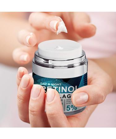 Retinol and Collagen Face Cream with 5% Hyaluronic Acid Retinol Cream for Face Anti Aging Wrinkle Reduce Fine Lines Lifting Firming Moisturizing Day & Night Facial Care Suitable for All Skin Types - Buy Online on GoSupps.com
