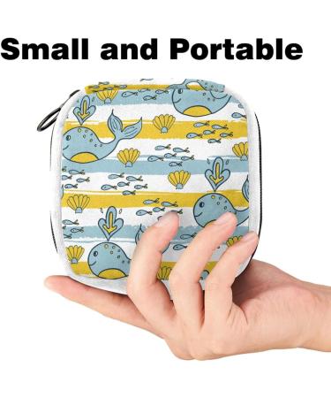 Animal Whale Fish Period Pad Storage Bag - GIAPB Sanitary Napkin and Tampon Makeup Pouch Color1116 - Buy Online on GoSupps.com