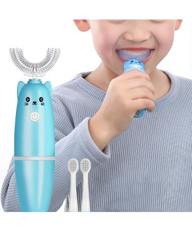 Buy Electric Toothbrush for Kids - Deep Clean Food Grade Material Cute Cartoon Design - Blue 1 Pack Fast International Shipping! - Buy Online on GoSupps.com