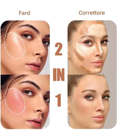 Concealing and cream blush cream concealing blush multifunctional facial blush | makeup and contour blusher 12 colors rub-in for women and girls - Buy Online on GoSupps.com