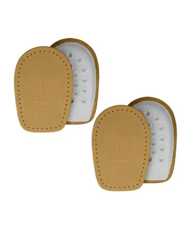 Lenzen 2 pairs of leather heel pads I heel cushions size 41/43 (pack of 4)