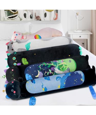Mewaii 36in Long Cat Plush Pillow - Soft Stuffed Animal Toy for Kids (Black) - Blue Star Cat Design - Buy Online on GoSupps.com