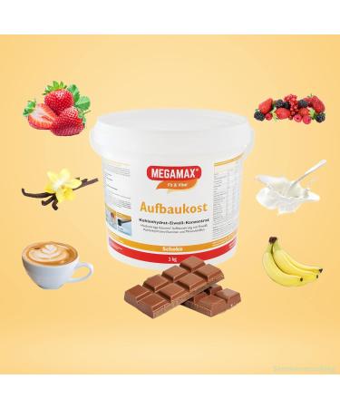 Megamax Building Food Chocolate 3kg - Ideal Protein Powder for Muscle Mass Weight Gain & Low-Fat Carbohydrate Drink - Buy Online on GoSupps.com