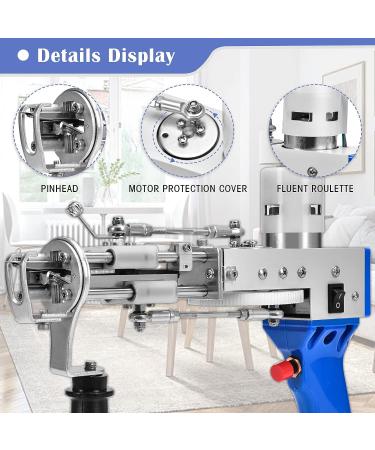 Electric Cut Pile Rug Tufting Gun Kit - 7-21mm Blue | wuyule Rug Tufting Machine Starter Kit - Buy Online on GoSupps.com
