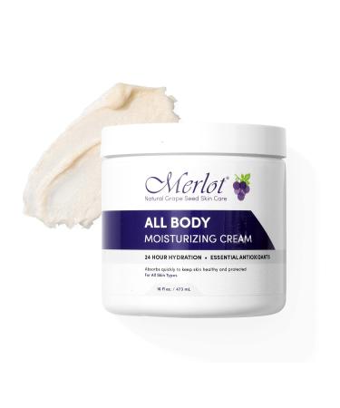 Merlot Moisturizing All Body Cream for All Skin Types | 16 oz | Hydrating Skincare for Everyone - Buy Online on GoSupps.com