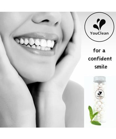 90 Toothpaste Tablets - Eco-Friendly Glass Tube | Travel & Daily Use | Nano Hydroxyapatite Fluoride-Free Vegan Mint - Buy Online on GoSupps.com