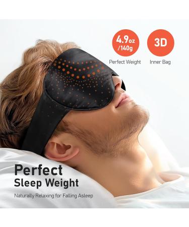 LitBear Weighted Silk Sleep Mask - Mulberry Silk Eye Mask with Pressure Relief & Adjustable Strap for Deep Sleep | Light Blocking Unisex 4.9 oz - Buy Online on GoSupps.com