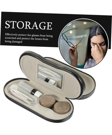 Coolhiya Double-Sided PU Leather Glasses Case - Trendy & Versatile 1 Set (15.8x7.4cm) for International Shipping - Buy Online on GoSupps.com