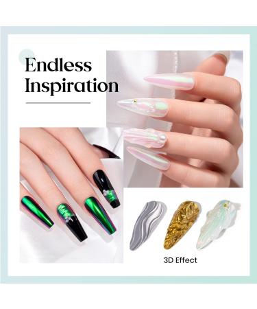 MIZHSE Chrome Magic Mirror Nail Gel 10ML - Liquid Powder for Nails, Mermaid Glitter & Iridescent Effect Metallic Chameleon Nail Polish MJY002 - Buy Online on GoSupps.com