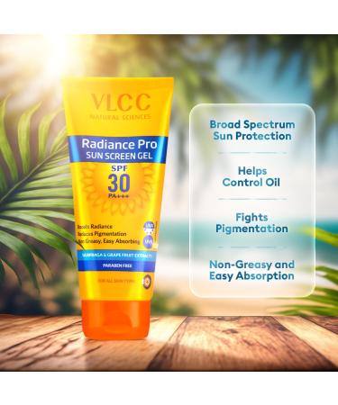 VLCC Radiance Pro SPF 30 PA+++ Sun Screen Gel - 50g | Best International Shipping - Buy Online on GoSupps.com