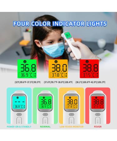 Heal-Check 4-in-1 Digital Infrared Thermometer - Non Contact Forehead & Ear Thermometer for Adults, Kids, Baby - Fever Alarm, One Second Reading, 40 Memories - Buy Online on GoSupps.com