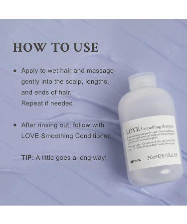 Davines LOVE Smoothing Shampoo | 8.45 Fl Oz | Gentle Cleansing for Frizzy Hair | Smooth, Soften, & Add Shine - Buy Online on GoSupps.com