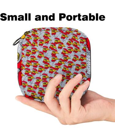 Menstrual Bag with Zipper for Women & Girls - Cute Chickens Design | International Shipping Available - Buy Online on GoSupps.com