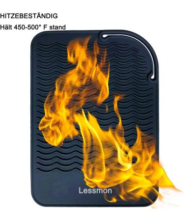 Premium Heat Resistant Mat for Curling Irons & Hair Styling Tools - 9 x 6.5 Black | Essential Protection for Your Styling Equipment - Buy Online on GoSupps.com