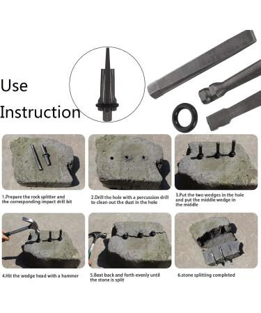 Telituny Granite Gap Wedges - 10 Piece 16mm Plug Wedge & Lowerer Stone Splitter Set for Sculptors & Stonemasons - Ideal for Granite & Concrete - Buy Online on GoSupps.com